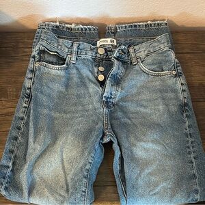 RSQ women’s button fly high rise straight leg jeans size waist 27